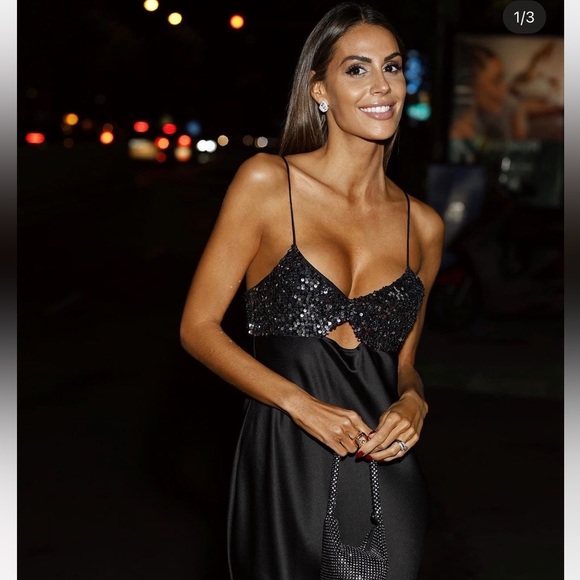 Zara contrasting sequin slip dress - Picture 6 of 16